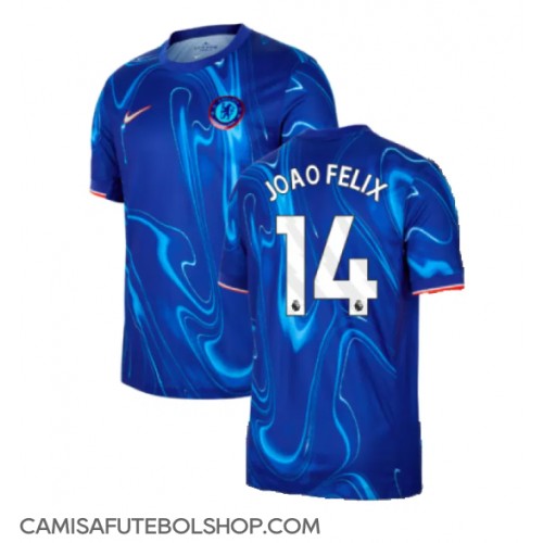 Camisa de time de futebol Chelsea Joao Felix #14 Replicas 1º Equipamento 2024-25 Manga Curta